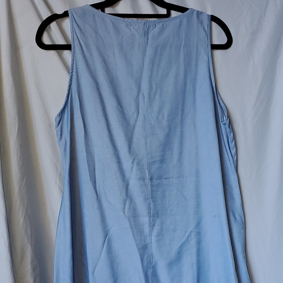 Noracora Sleeveless Shift Dress. Size Large. Blue - Picture 6 of 8